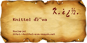 Knittel Éva névjegykártya
