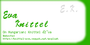 eva knittel business card